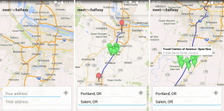 MeetWays ajuda encontrar pontos de encontro entre dois endereços