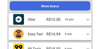 Novo app compara preços de corridas na Uber, 99, Cabify e Easy