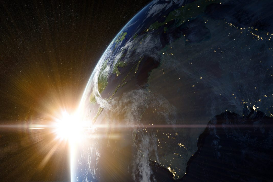 Orbital view on Earth from space