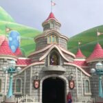 Castelo da princesa Peach no Super Nintendo World no Universal Studios Hollywood.