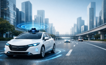 Waymo Defende Segurança de Veículos Autônomos no Congresso dos EUA Carro autônomo em estrada digital