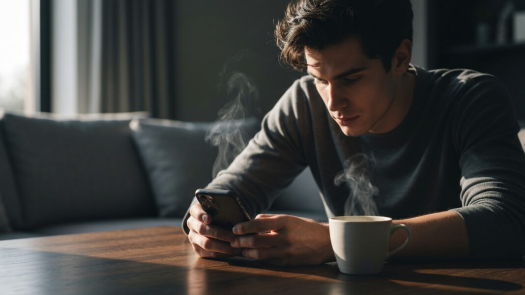 Fadiga digital: 65% dos brasileiros querem usar menos Instagram em 2026 Pessoa com celular virado para baixo representando a fadiga digital e a redução do uso de redes sociais pelos brasileiros