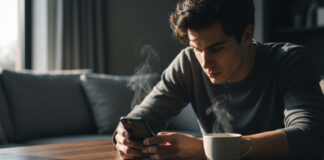 Fadiga digital: 65% dos brasileiros querem usar menos Instagram em 2026 Pessoa com celular virado para baixo representando a fadiga digital e a redução do uso de redes sociais pelos brasileiros