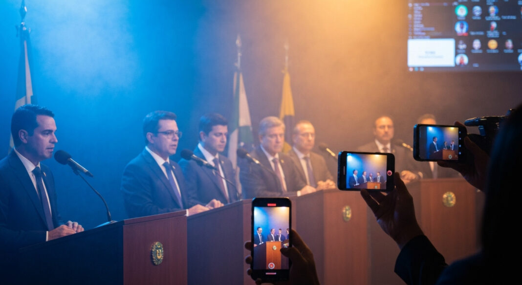 Reação de Moro em coletiva de Flávio Bolsonaro viraliza no X