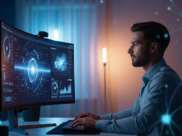 O profissional solo que opera como uma equipe inteira com IA e automação Profissional solo trabalhando com múltiplas interfaces de IA e automação