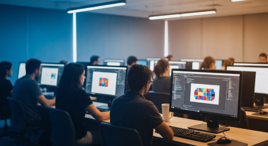 Acelera Tech abre inscrições para cursos gratuitos de tecnologia em Samambaia Sala de aula de tecnologia do Projeto Acelera Tech em Samambaia