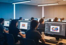 Acelera Tech abre inscrições para cursos gratuitos de tecnologia em Samambaia Sala de aula de tecnologia do Projeto Acelera Tech em Samambaia