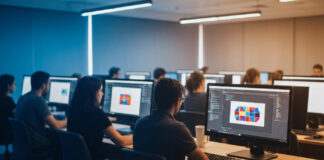 Acelera Tech abre inscrições para cursos gratuitos de tecnologia em Samambaia Sala de aula de tecnologia do Projeto Acelera Tech em Samambaia